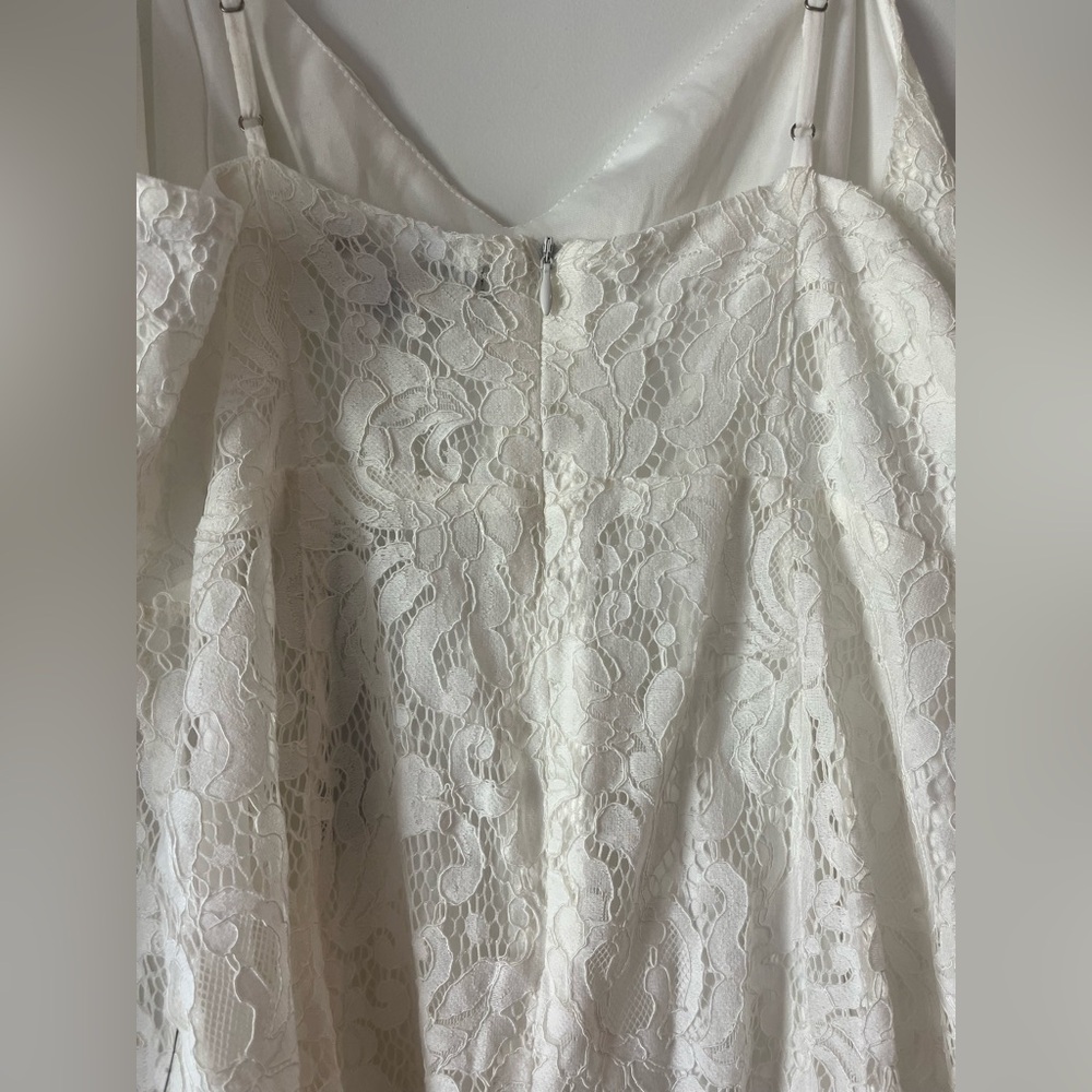 NWT! Lulu's White Spaghetti Strap Mini Dress - Picture 6 of 8